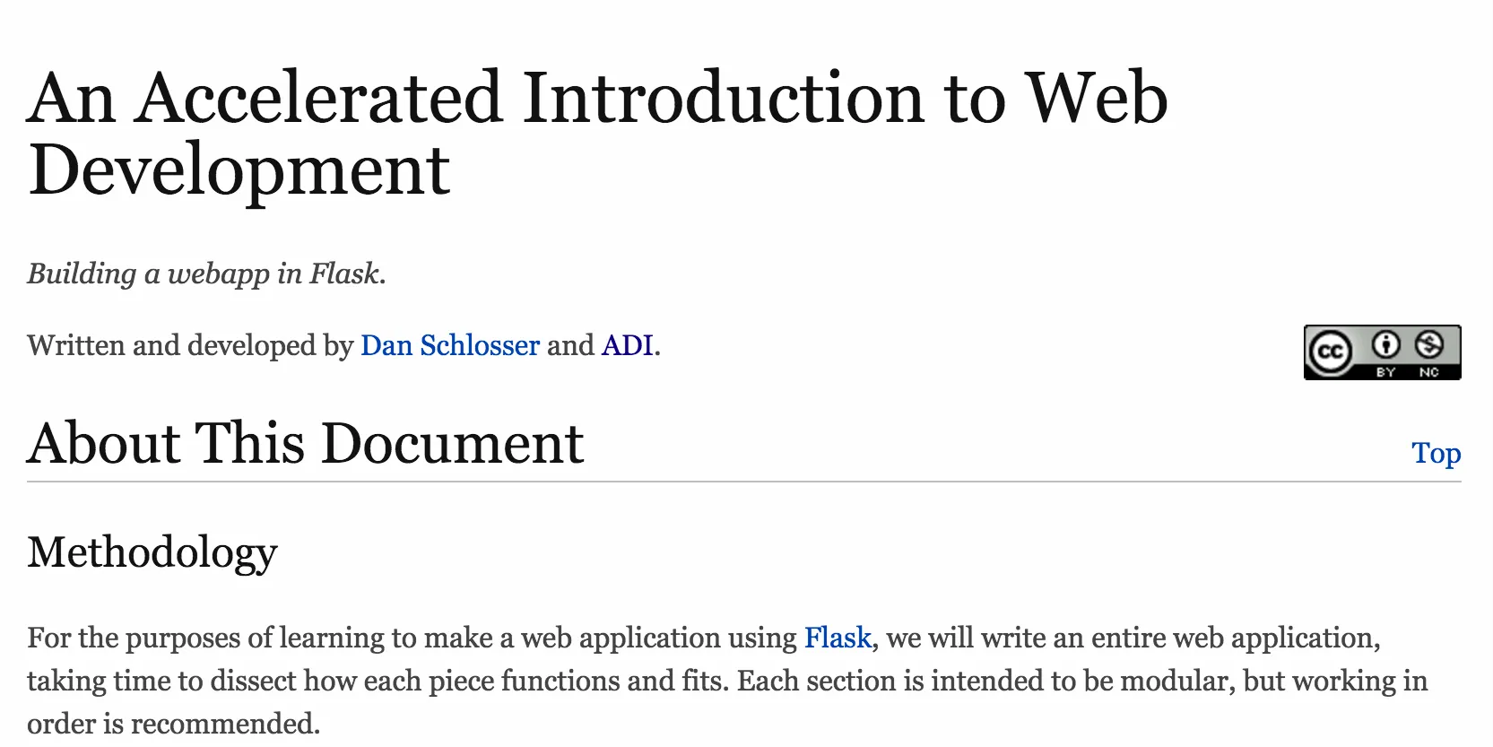 An Accelerated Introduction to Web Development
