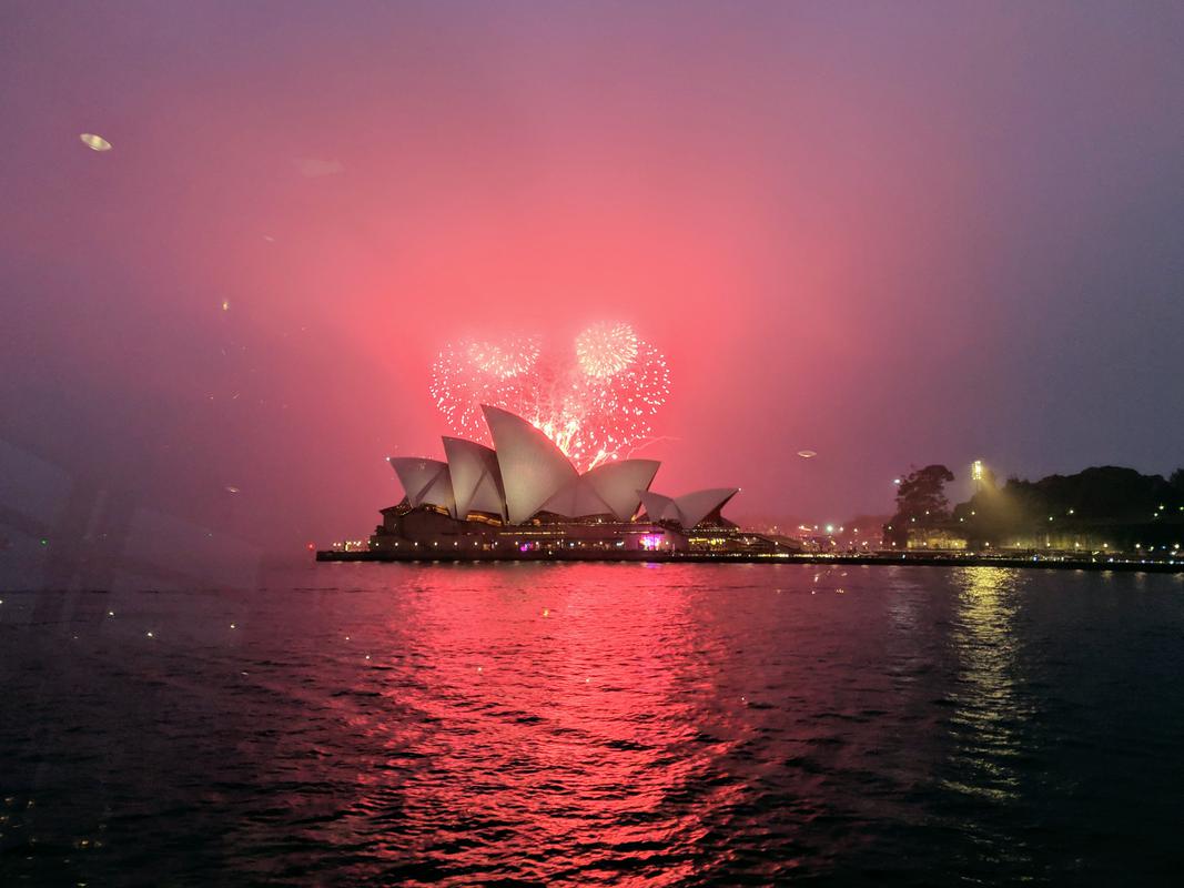 Opera house fireworks